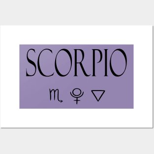 Scorpio Glyph Planet Element Posters and Art